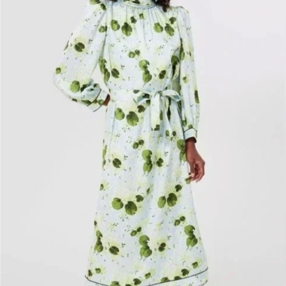 Tuckernuck Midi Dress with Green Floral Print